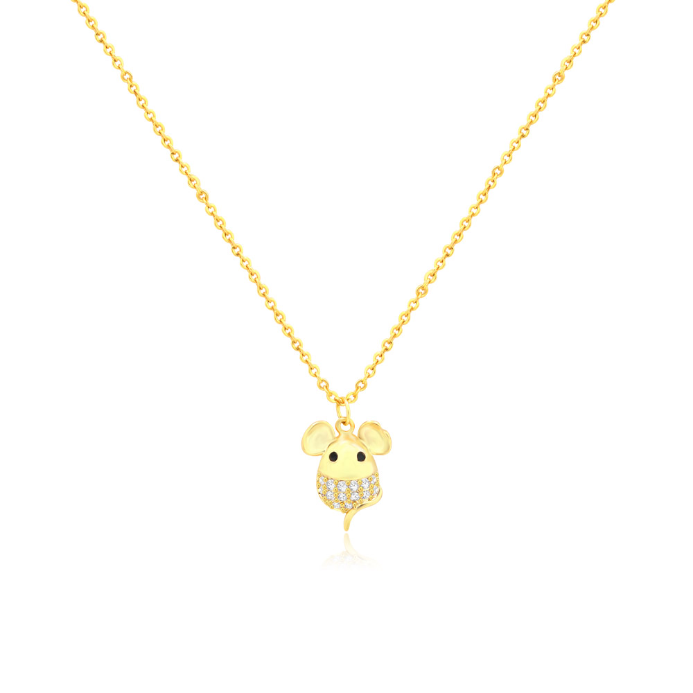 Wholesale Cute Mouse Jewelry Rat Gold Necklace